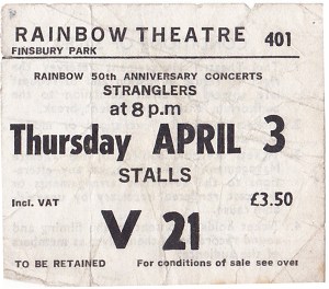 The Stranglers at The Rainbow April 3 1980